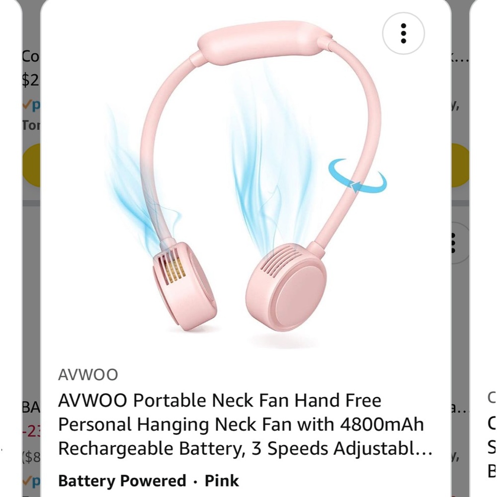 Portable neck fan,brand new,no box. Works awesome! I have one in different color